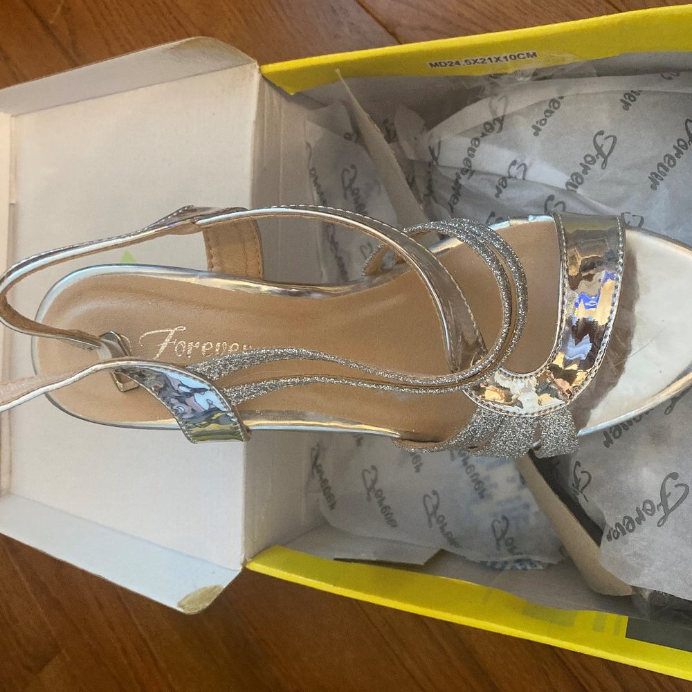 Silver Dress Wedge